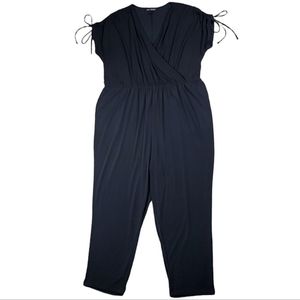 Lane Bryant Black Crop Jumpsuit